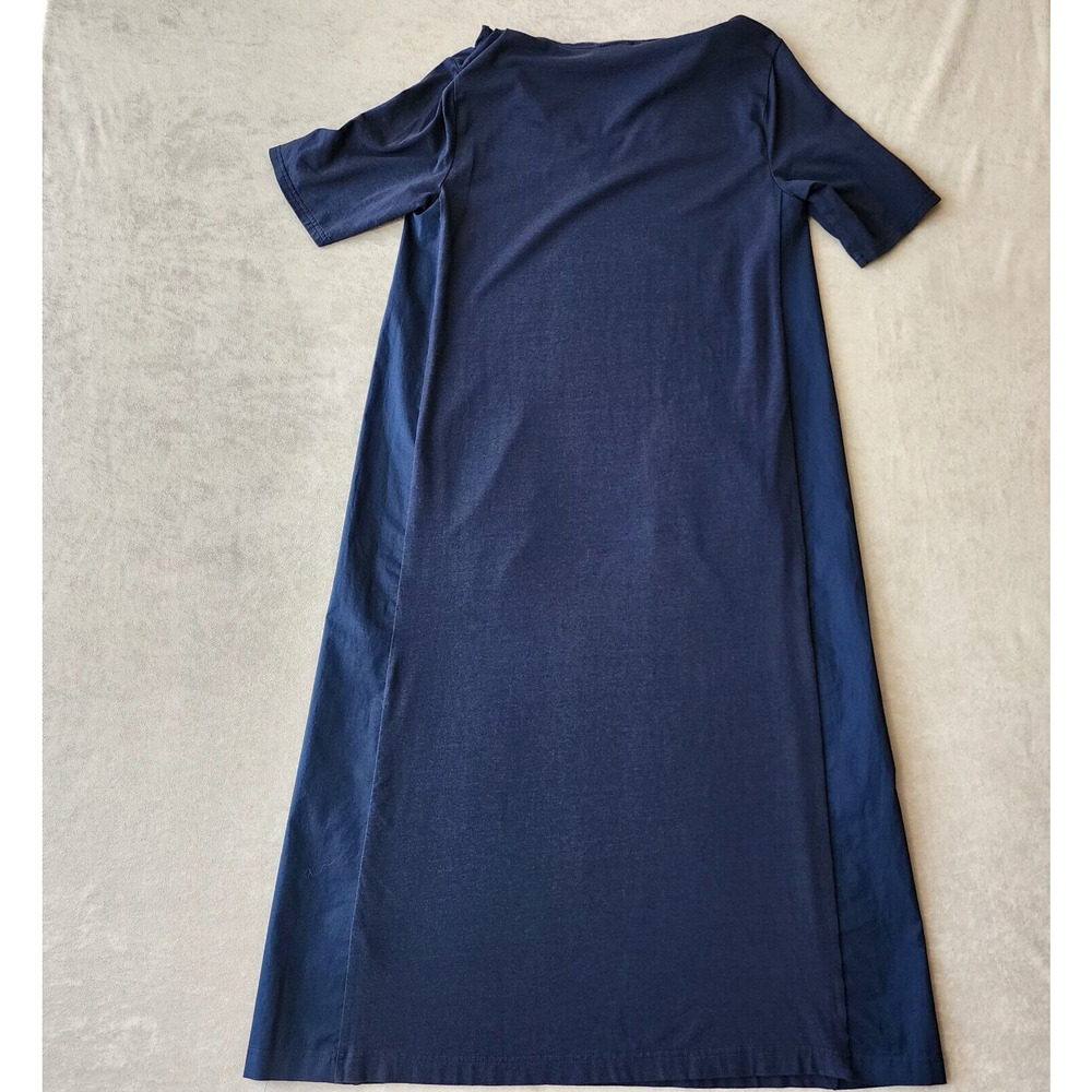 Hinson Wu Christy Dress Knit Jersey A-line Navy Dress pockets SMALL MSRP: $200 - Picture 3 of 11